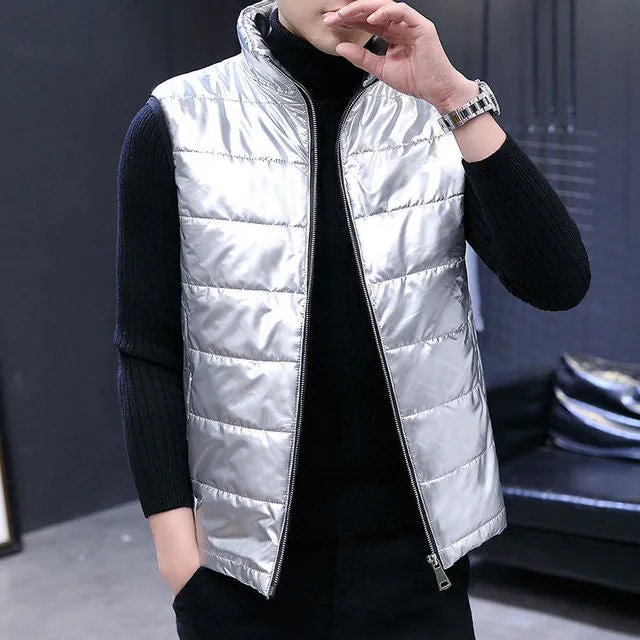 Xituodai Men spring and fall Jacket Winter Men Vest For Down Cotton Sleeveless Jacket Waistcoat Man Big Size Warm Mens Coat