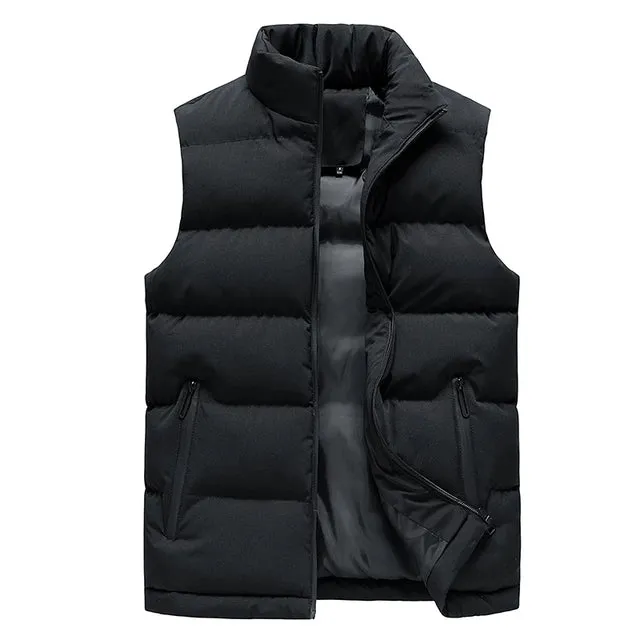 Xituodai Men spring and fall Jacket Winter Men Vest For Down Cotton Sleeveless Jacket Waistcoat Man Big Size Warm Mens Coat