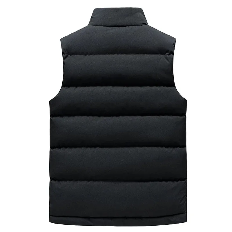 Xituodai Men spring and fall Jacket Winter Men Vest For Down Cotton Sleeveless Jacket Waistcoat Man Big Size Warm Mens Coat