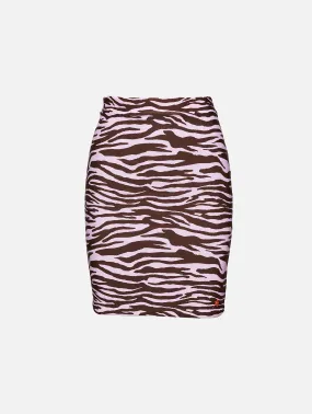 Zebra Print Mini Skirt