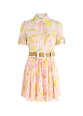 ZIMMERMANN Pop printed pleated mini shirt dress -                         -                     -                